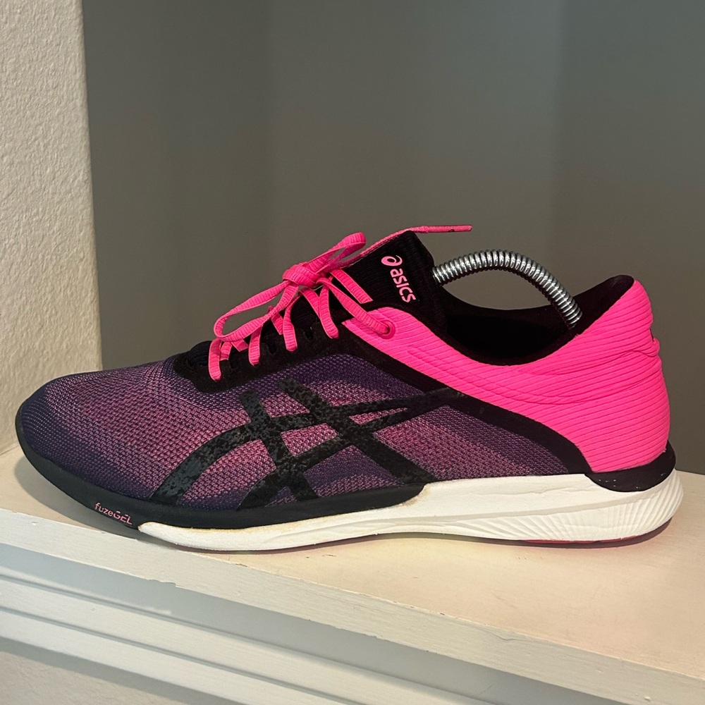 ASICS FUZEX RUSH PINK BLACK SNEAKERS RUNNING WALKING ATHLETIC WOMENS SZ 11.5 - Picture 4 of 9